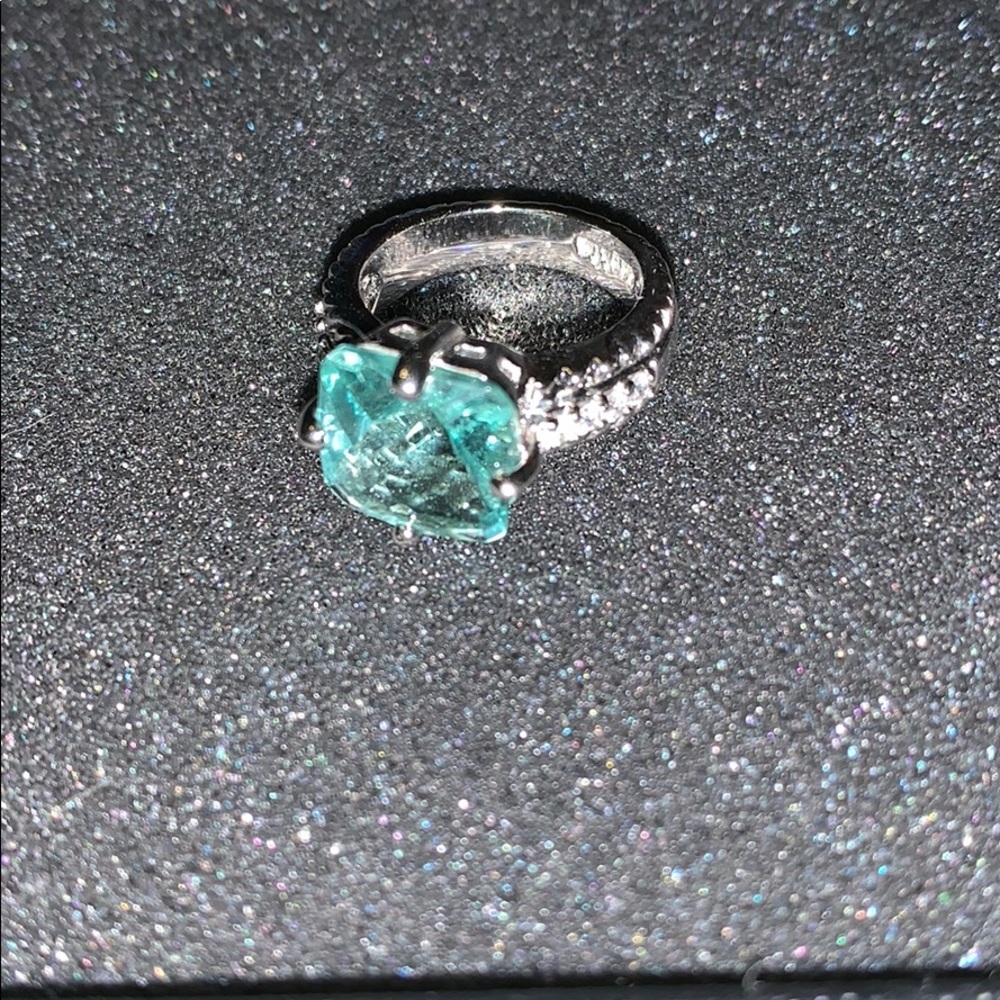 Aqua Square Stone Lia Sophia Ring